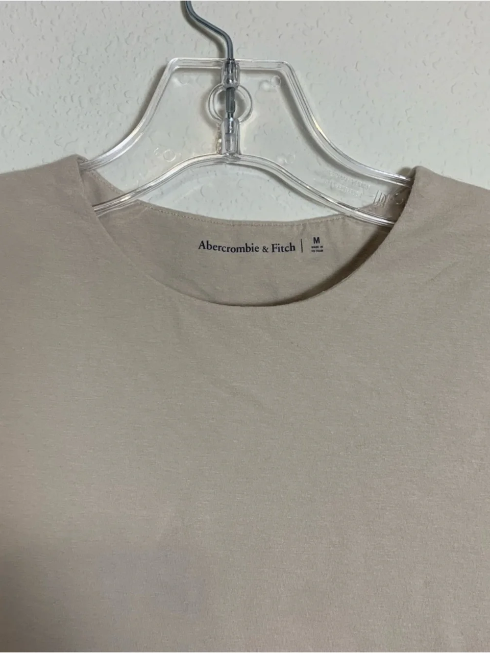 Abercrombie & Fitch Neutral Beige Short-Sleeve Bodysuit Medium Cotton - Picture 8 of 9